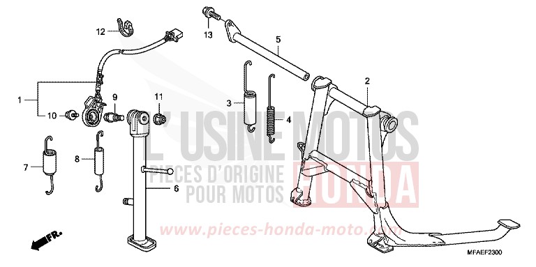 STAND for CBF1000 ABS QUASAR SILVER METALLIC (NHA48) from 2010